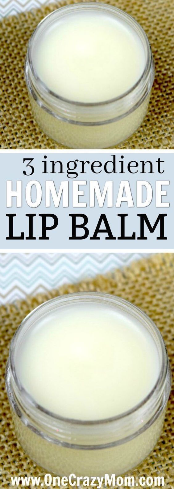 Homemade Lip Balm Recipe - Easy DIY Lip Balm with only 3 Ingredients! -   17 skin care Coconut Oil lip balm ideas