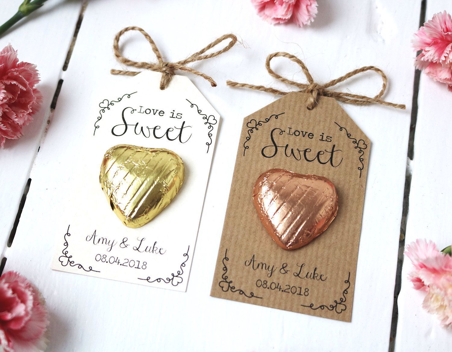 Love is Sweet - Chocolate Heart Wedding Favour -   17 wedding Favors chocolate ideas