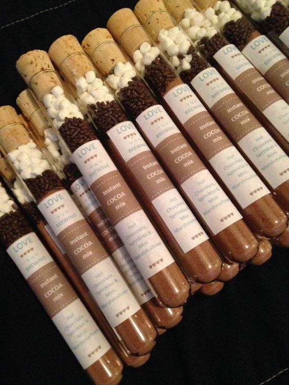 5 Hot Chocolate Favors-With or without tags (Different Saying Tags) -   17 wedding Favors chocolate ideas