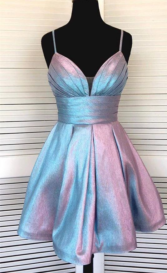 Princess dresses,A-Line Sleeveless Straps Chiffon With Applique Short/Mini Dresses,Homecoming dresses,dresses -   18 beautiful dress Short ideas