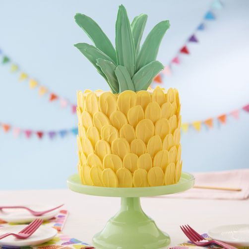 Brush Stroke Pineapple Cake -   18 cute cake ideas