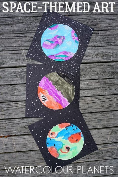 Watercolour Planets -   18 diy projects Art kids ideas