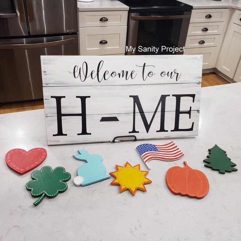 Interchangeable HOME Signs -   18 diy projects For The Home apartments ideas