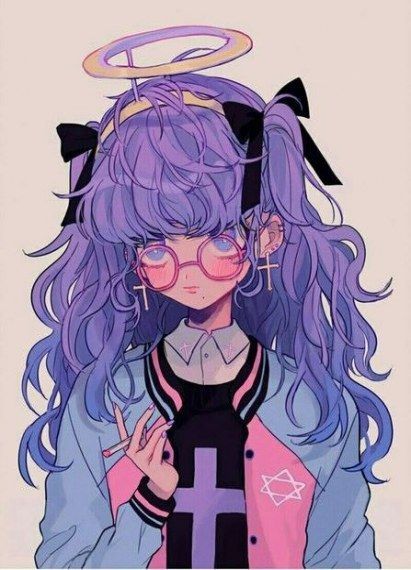 18 hair Purple dibujo ideas