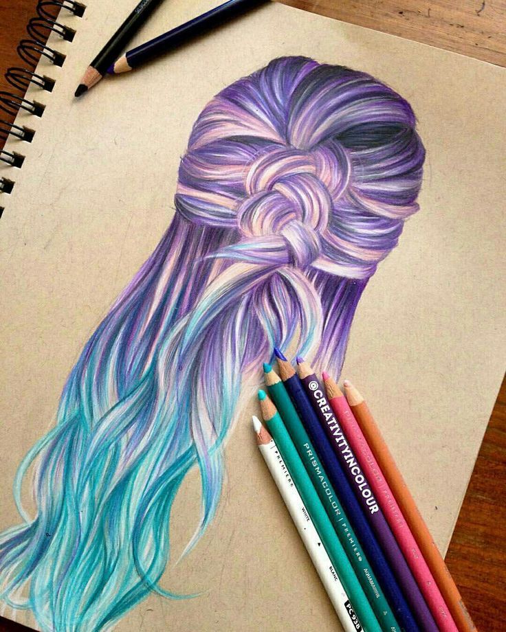 Cool Drawing Purple x Blue hair -   18 hair Purple dibujo ideas