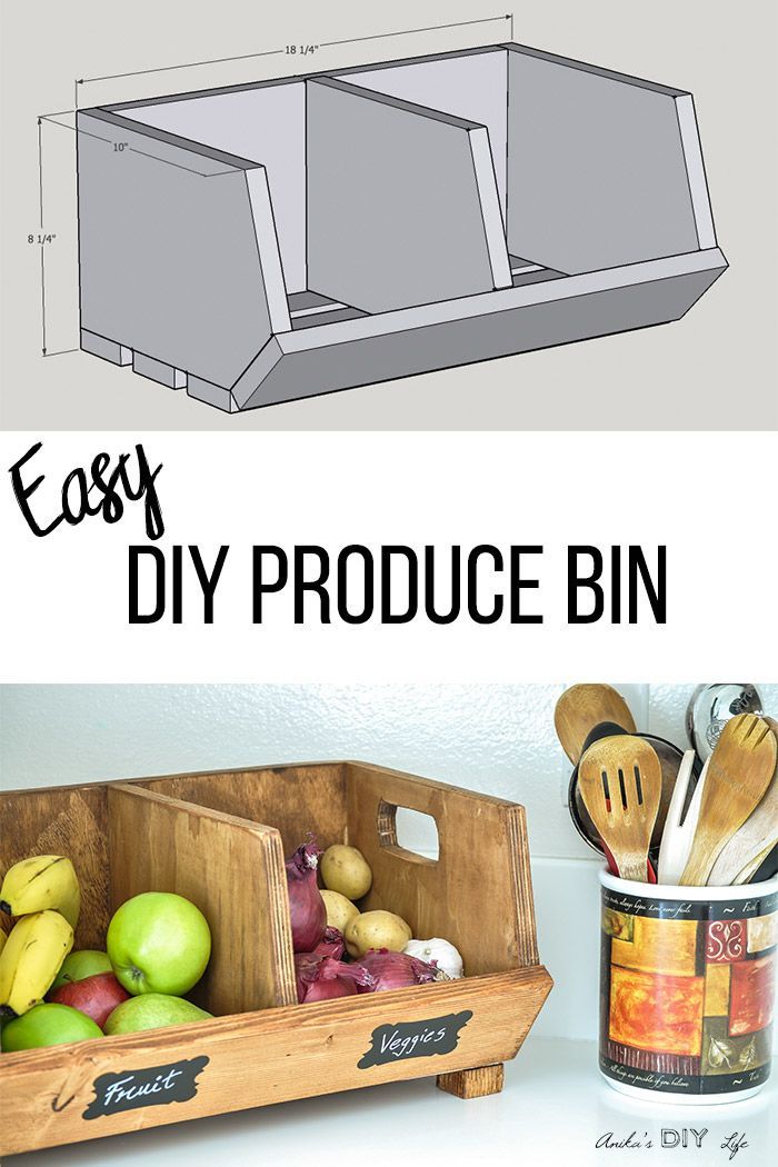 DIY Vegetable Storage Bin with Dividers -   19 diy projects For Organization to get ideas
