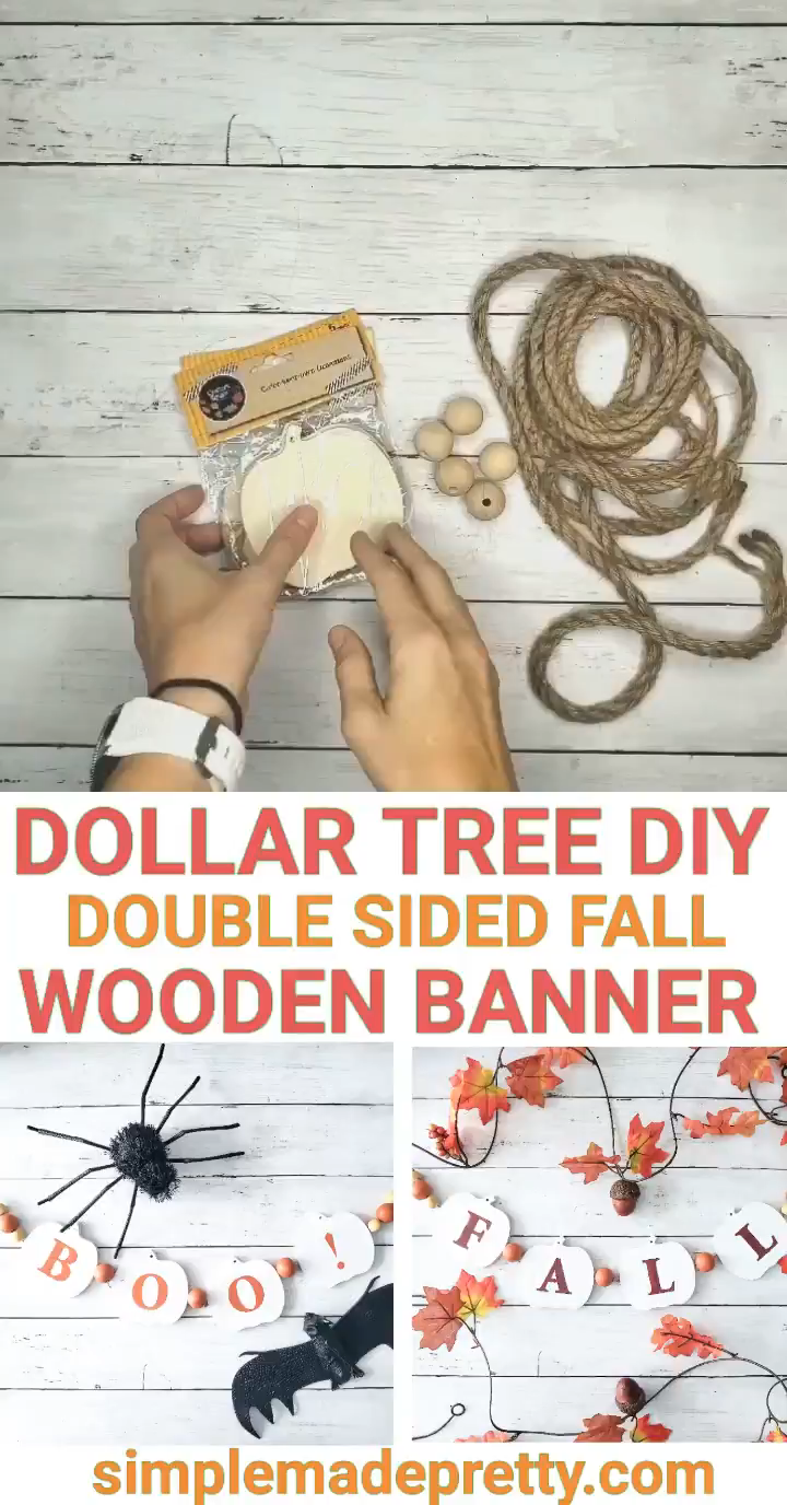 Dollar Tree DIY Fall Banner, Halloween Banner, Wooden Pumpkins -   20 diy projects Videos kitchen ideas
