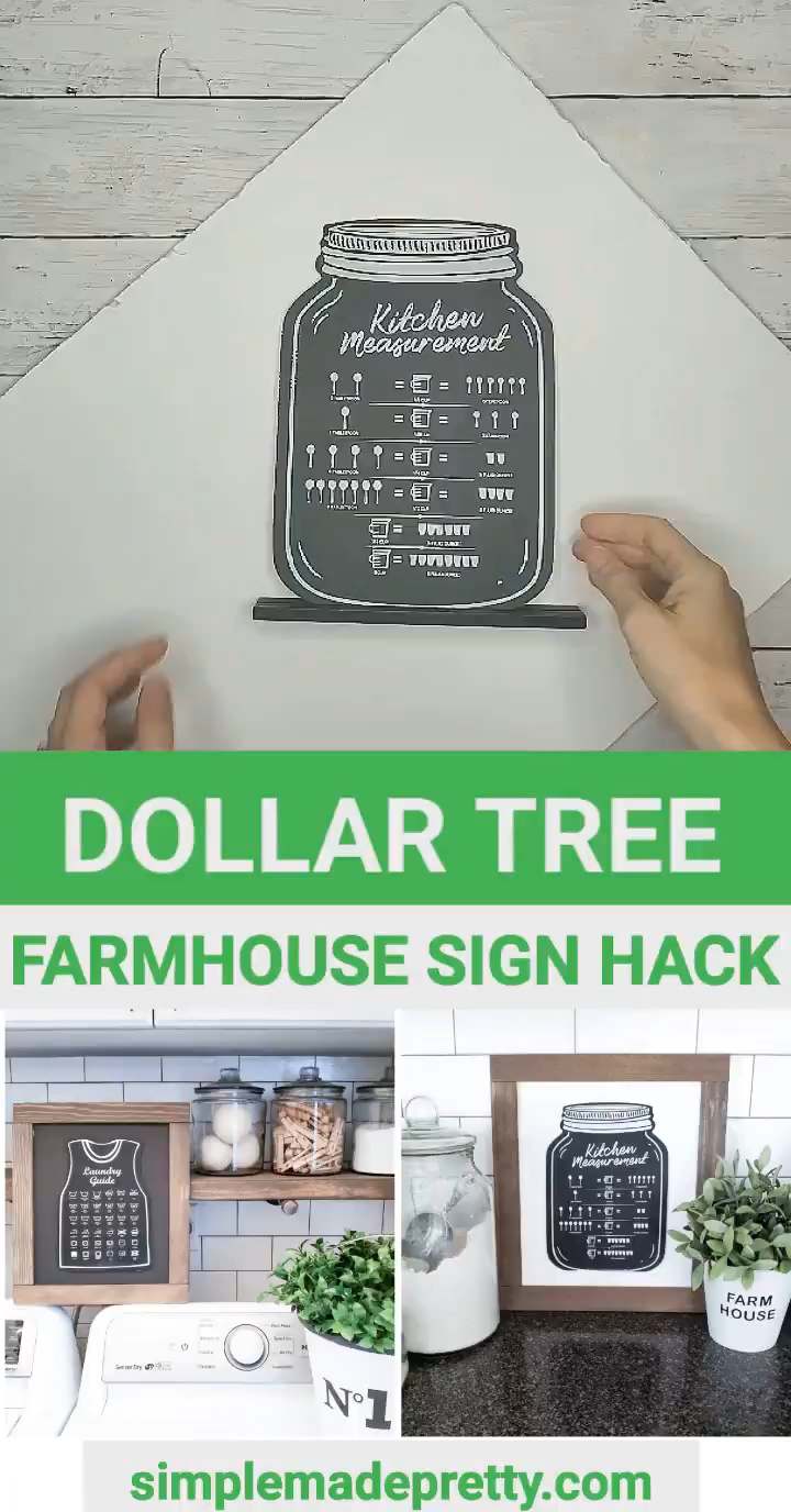 Dollar Tree DIY Farmhouse Signs Hack - Farmhouse Laundry Sign, Farmhouse Kitchen Sign -   20 diy projects Videos kitchen ideas