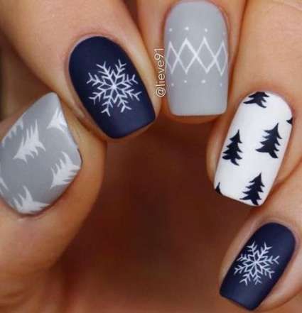 68 Ideas for nails winter christmas seasons -   20 holiday Nails winter ideas