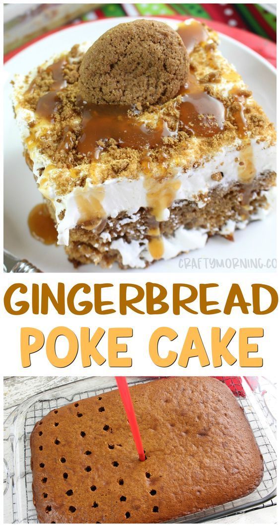 Gingerbread Poke Cake -   7 cake ingredients desserts ideas
