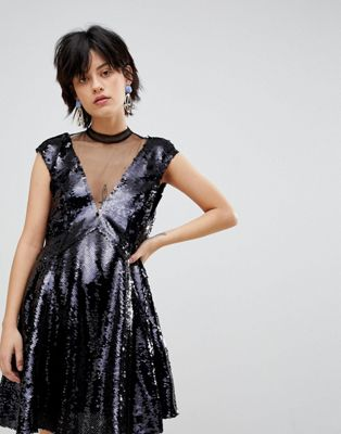 Free People Dance Till Dawn Ombre Sequined Dress -   7 dress Dance people ideas