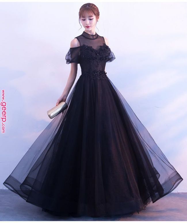Black evening dress skirt female 2018 new banquet noble elegant host host student elegant atmosphere dinner -   7 korean dress Elegant ideas