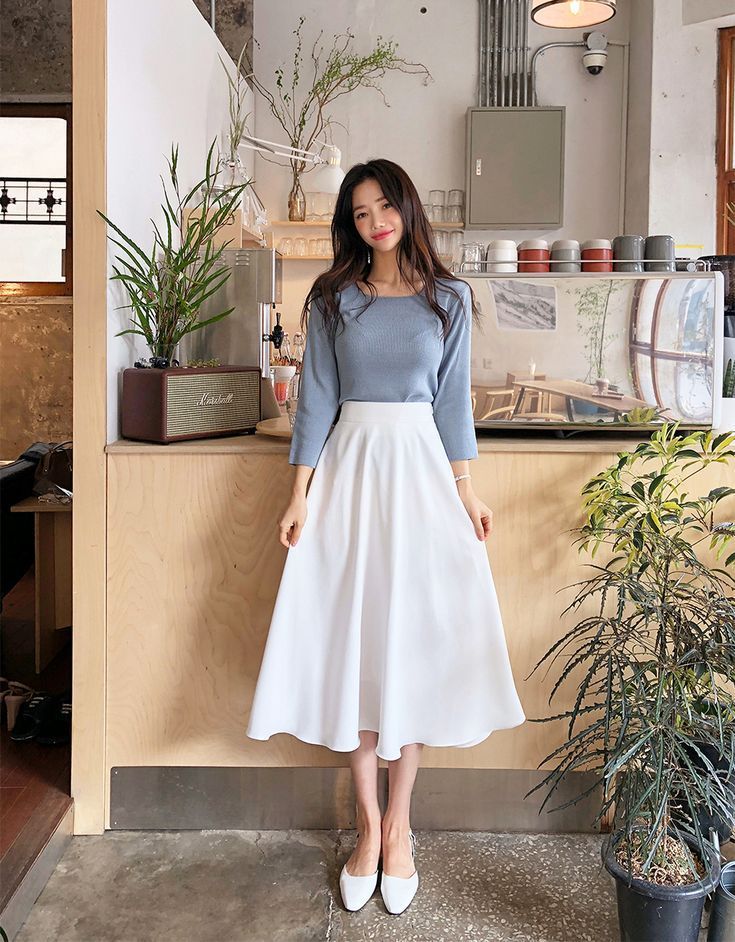 [STHSWEET] CHUU Smoothie Square Neck Knit -   7 korean dress Elegant ideas