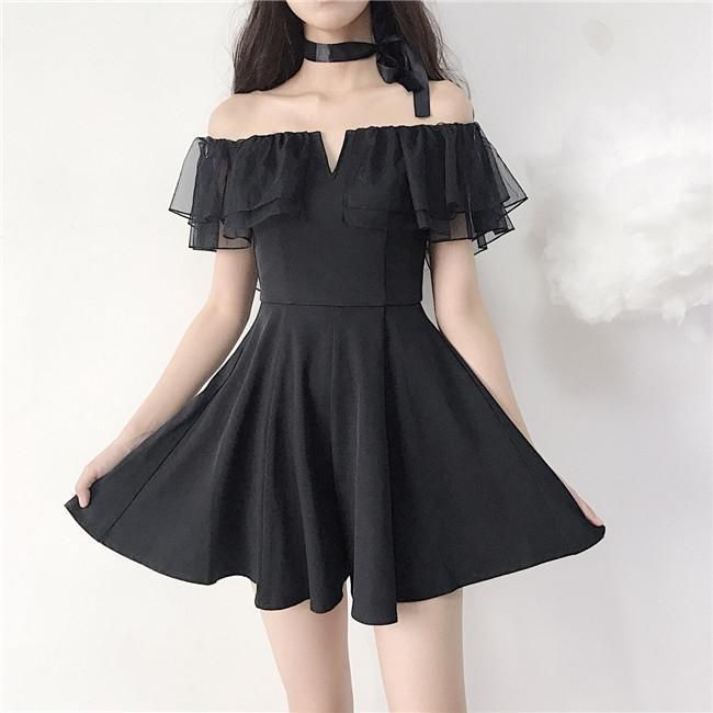 Black Off-Shoulder Elegant Jumpsuit Dress K13532 -   7 korean dress Elegant ideas
