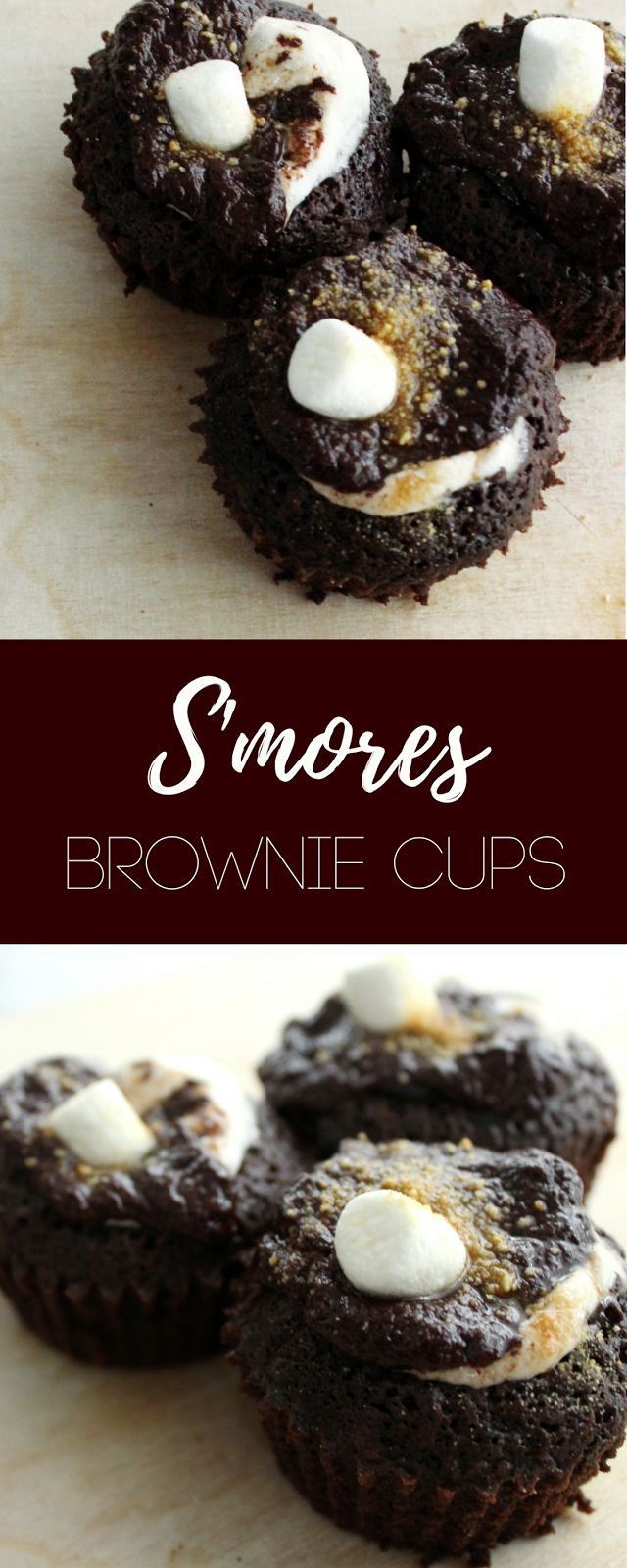 S'mores Brownie Cups -   8 desserts Winter cups ideas