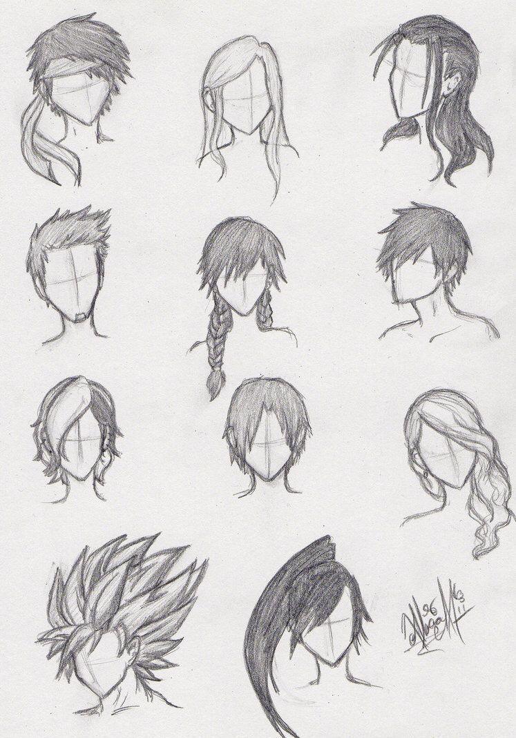 Pin By That Geek Over There On Art Tips  Drawings Anime Hair Art -   11 evil hairstyles Drawing ideas