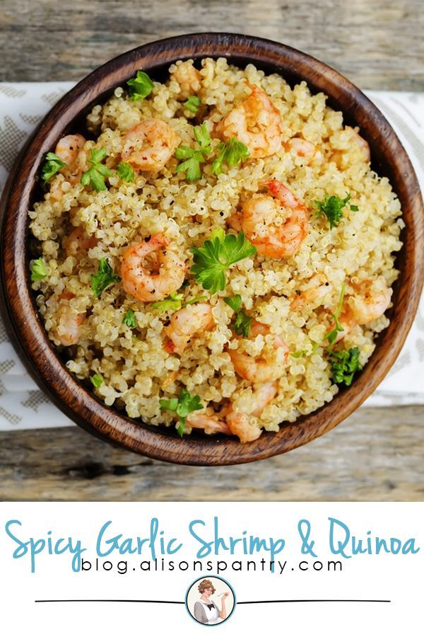 Spicy Garlic Shrimp & Quinoa -   11 healthy recipes Shrimp seafood ideas