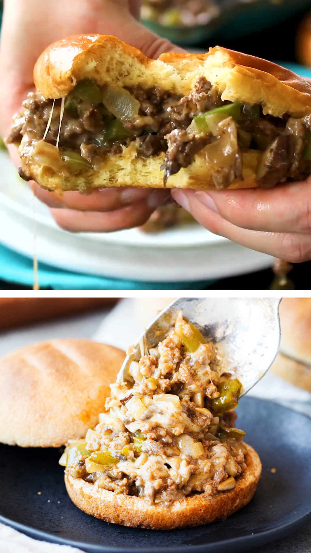 Philly Cheesesteak Sloppy Joes -   11 healthy recipes Wraps ground beef ideas