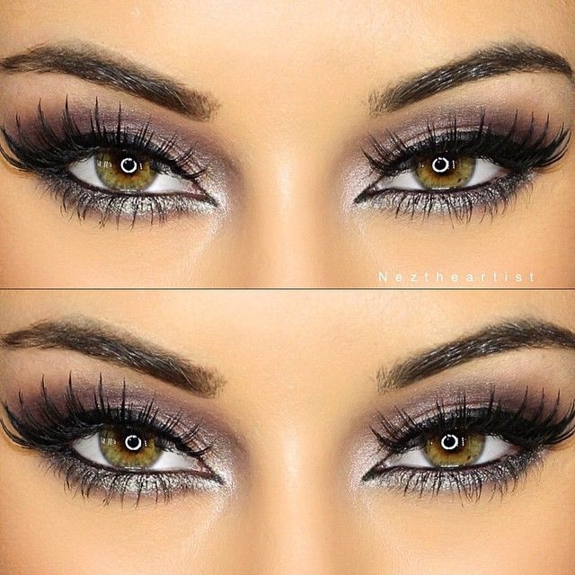 Silver & purple glam makeup - Cat eyeliner -   11 makeup Glam step by step ideas