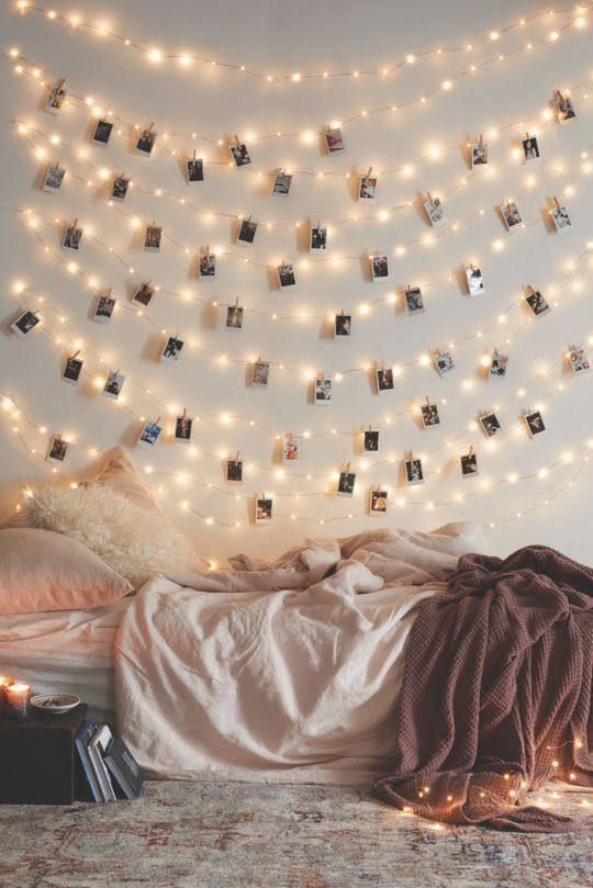 11 room decor Pink fairy lights ideas