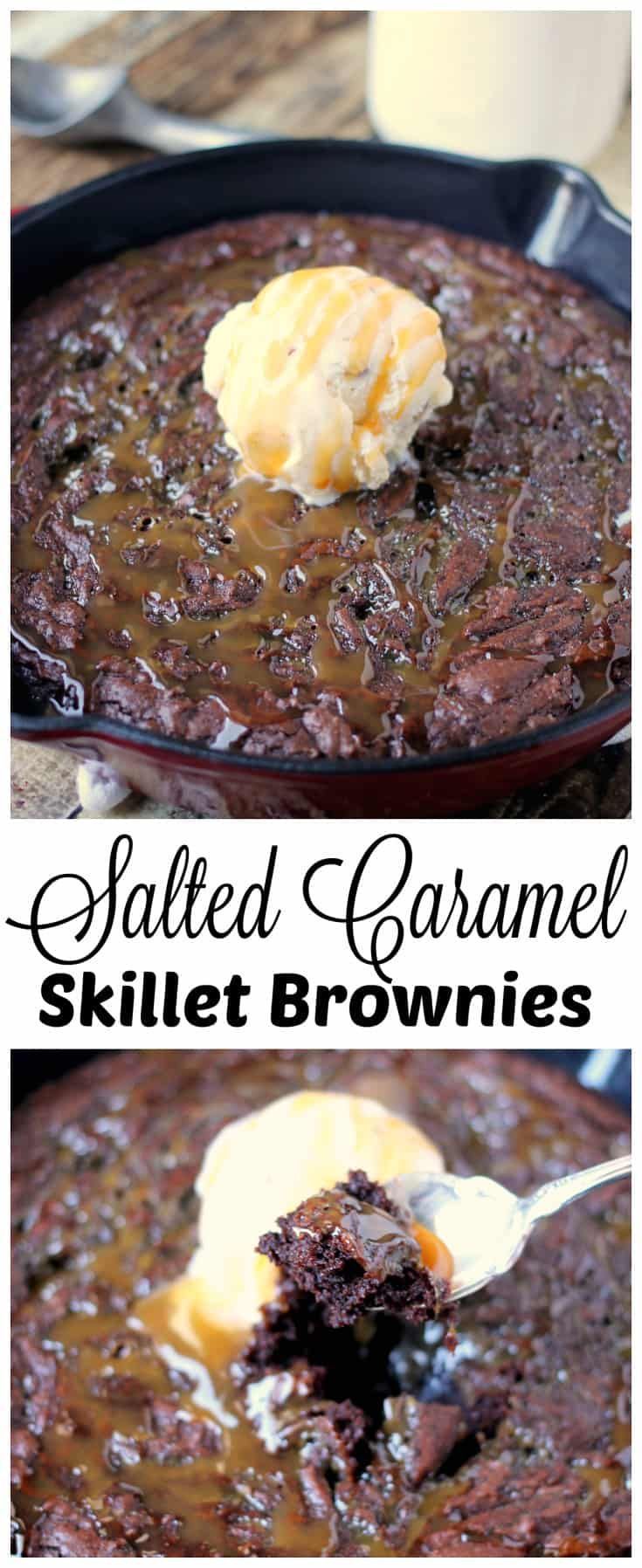 Salted Caramel Skillet Brownies -   12 desserts Fun ovens ideas