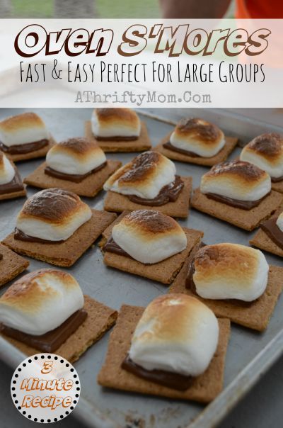 Oven S'Mores made in less than 3 minutes ~ A recipe every family should make -   12 desserts Fun ovens ideas