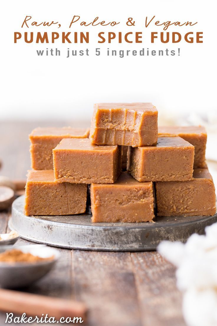 Pumpkin Spice Fudge -   12 desserts raw vegan ideas