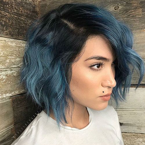 35 Populer Short Blue Hair Ideas -   12 hair Short color ideas