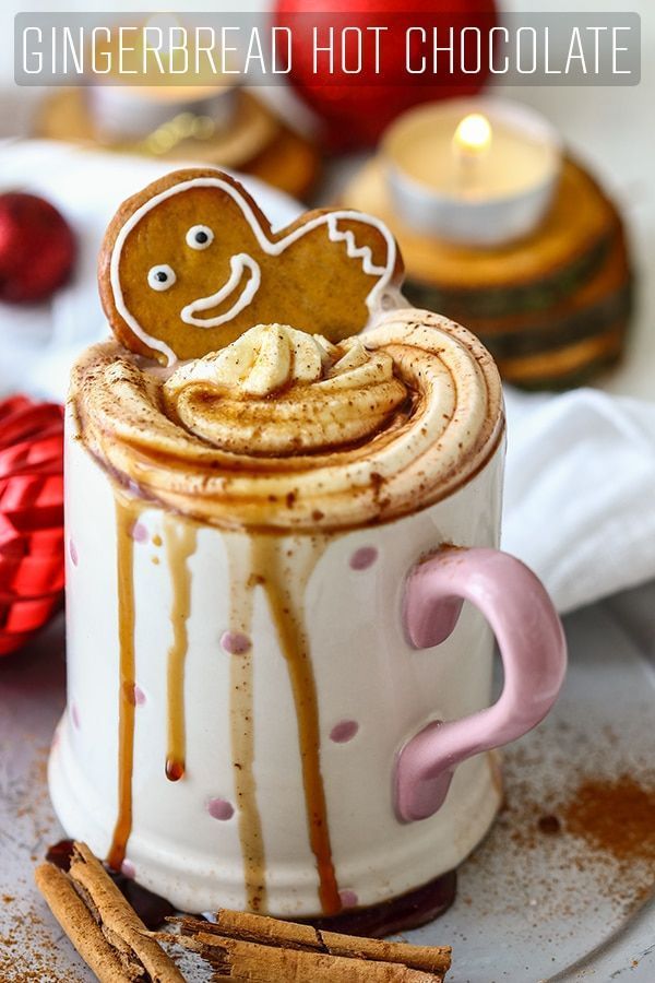 Gingerbread Hot Chocolate -   12 holiday Mood white chocolate ideas
