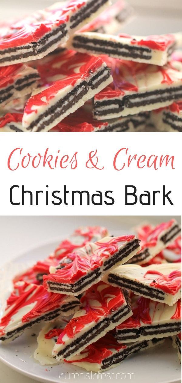 Cookies & Cream Christmas Bark -   12 holiday Mood white chocolate ideas