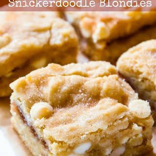 White Chocolate Snickerdoodle Blondies -   12 holiday Mood white chocolate ideas