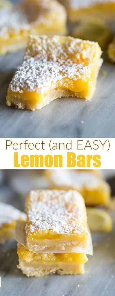 Perfect Lemon Bars -   12 lemon desserts Recipes ideas