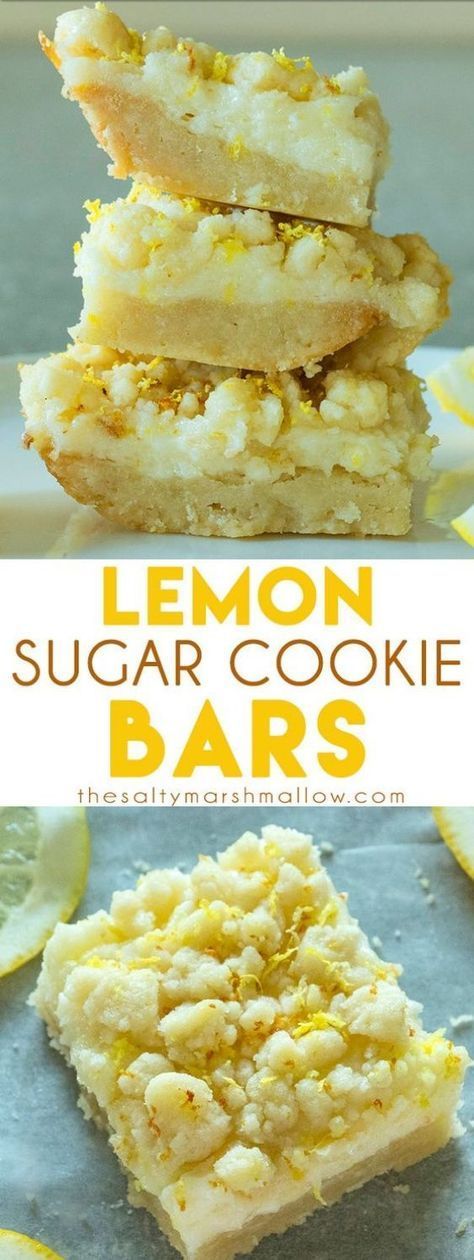 Lemon Sugar Cookie Bars -   12 lemon desserts Recipes ideas