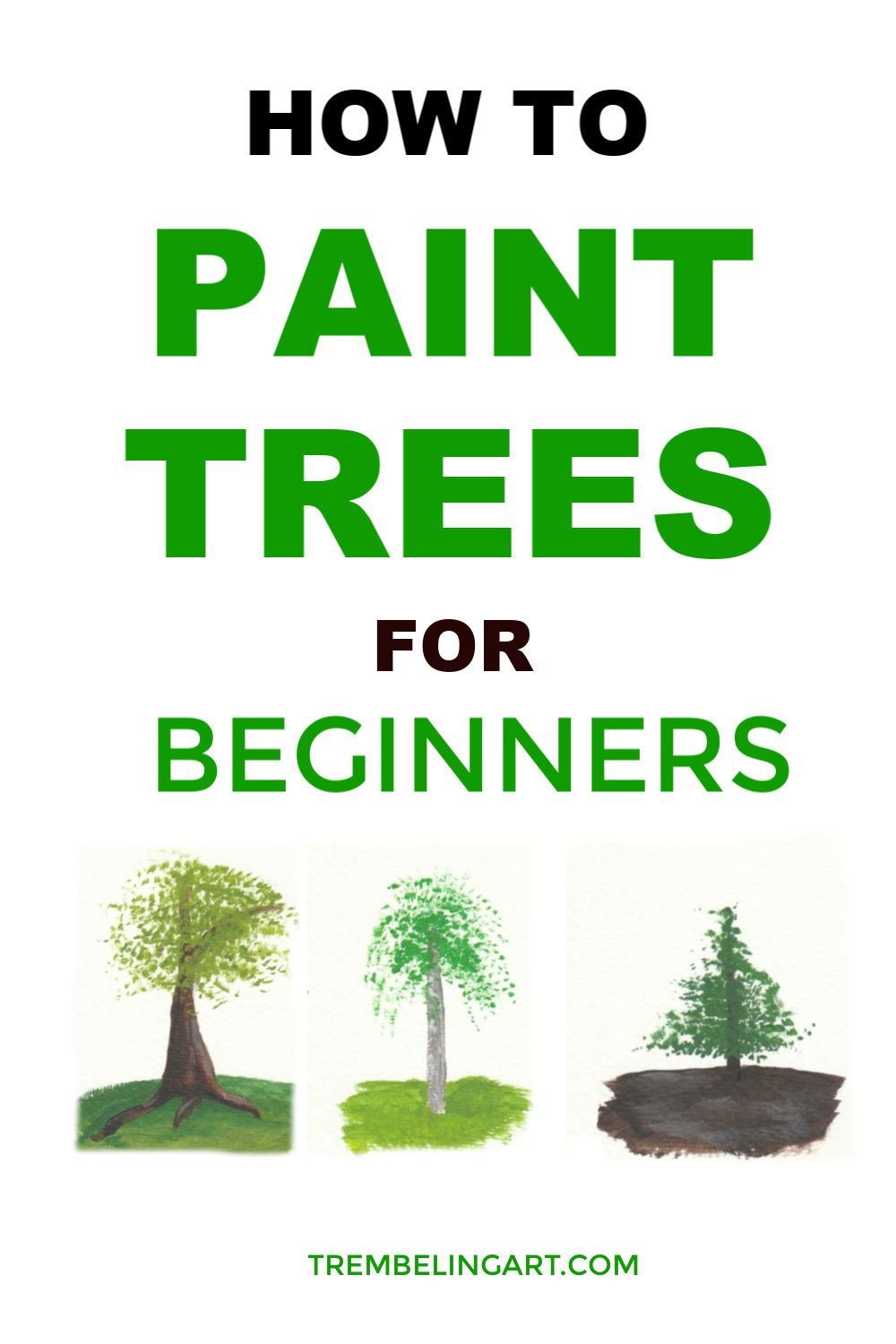 Tree Painting 101 (Learn to Paint Trees with Acrylics) -   12 plants Painting trees ideas