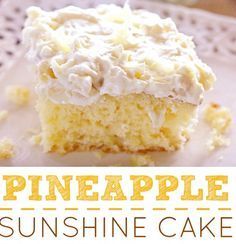 Pineapple Sunshine Cake -   13 cake Poke crushed pineapple ideas