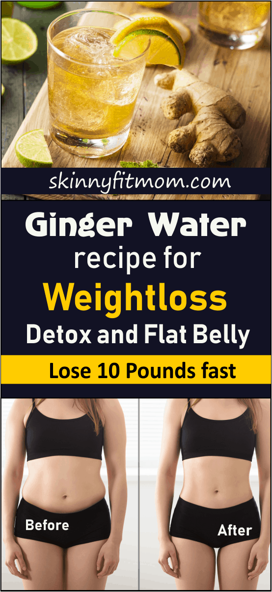 Ginger Water Recipe for Weight Loss, Detox and Flat Belly: Lose 10 Pounds Fast -   13 diet Detox weightloss ideas