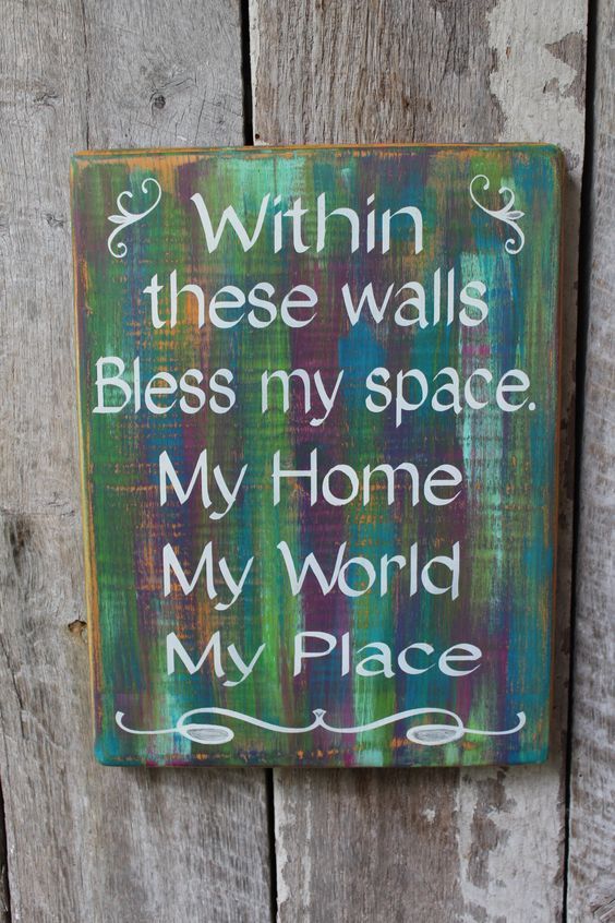 Within These Walls Bless My Space House Blessing Wood Sign Hippie Decor Boho Decor Gypsy Decor Wicca Decor Rainbow Wall Decor House Warming -   13 room decor Hippie nature ideas