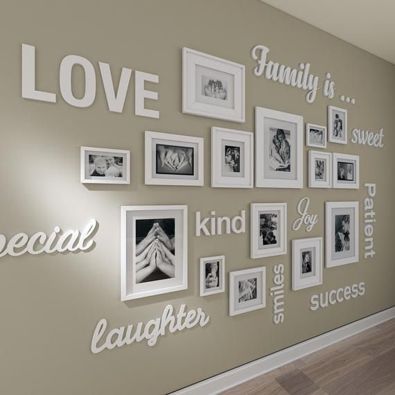 Gallery wall 3D quotes , gallery wall decor , gallery wall frames , gallery wall art set, gallery wall frames - SKU:GWAL -   13 room decor Pictures frames ideas