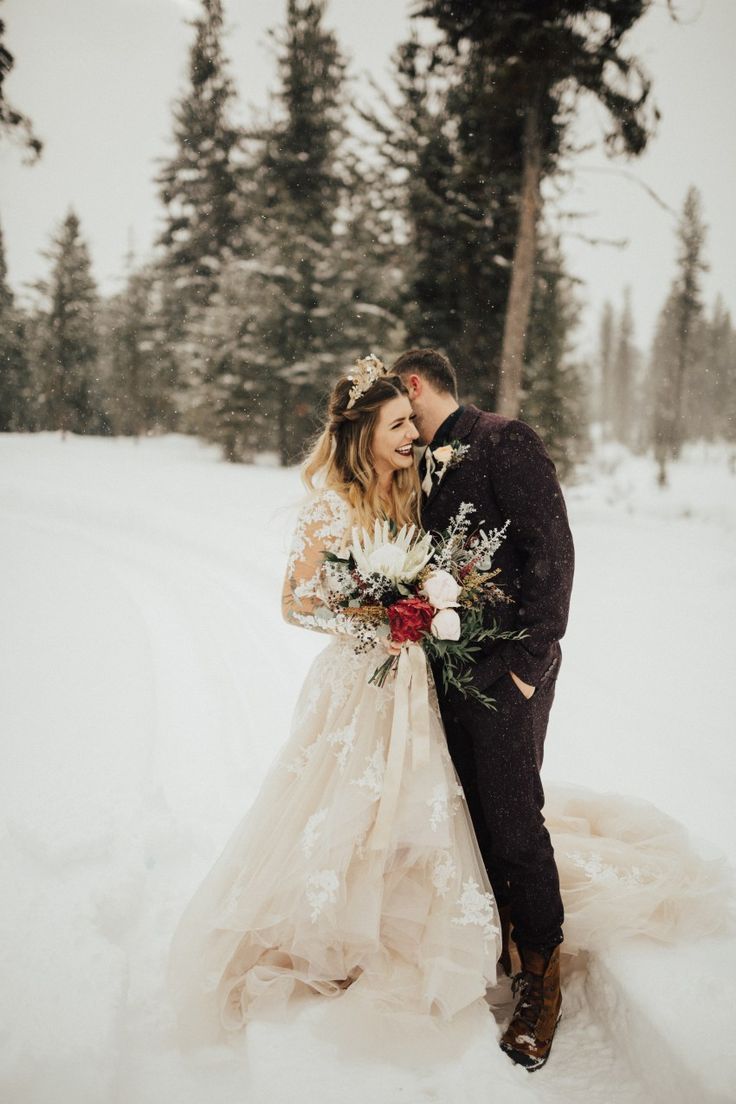 Logan + Caleb Styled Elopement - -   13 wedding Winter photography ideas