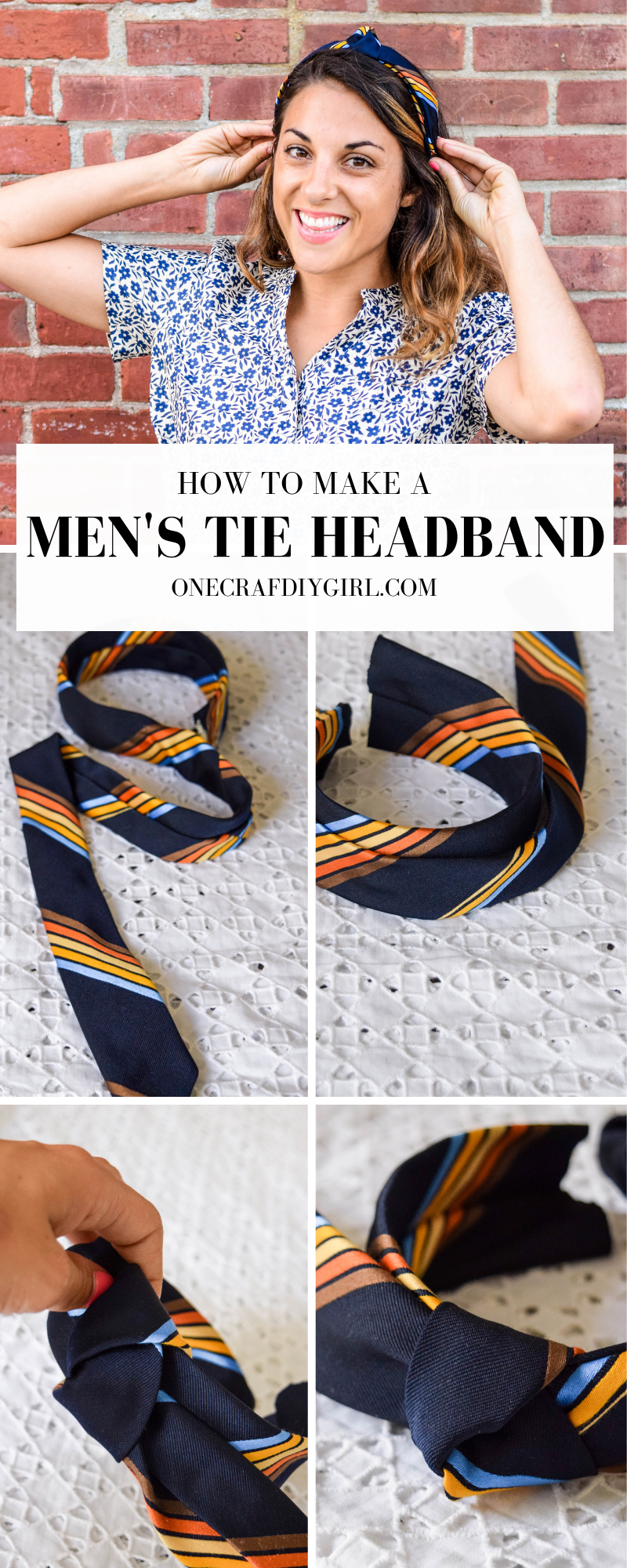 Men's Tie Headband Tutorial - One CrafDIY Girl DIY -   14 DIY Clothes Man gift ideas