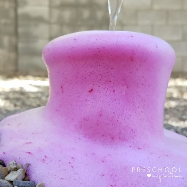 Easy Outdoor Color Changing Volcano with Baking Soda and Vinegar -   14 diy projects To Try baking soda ideas