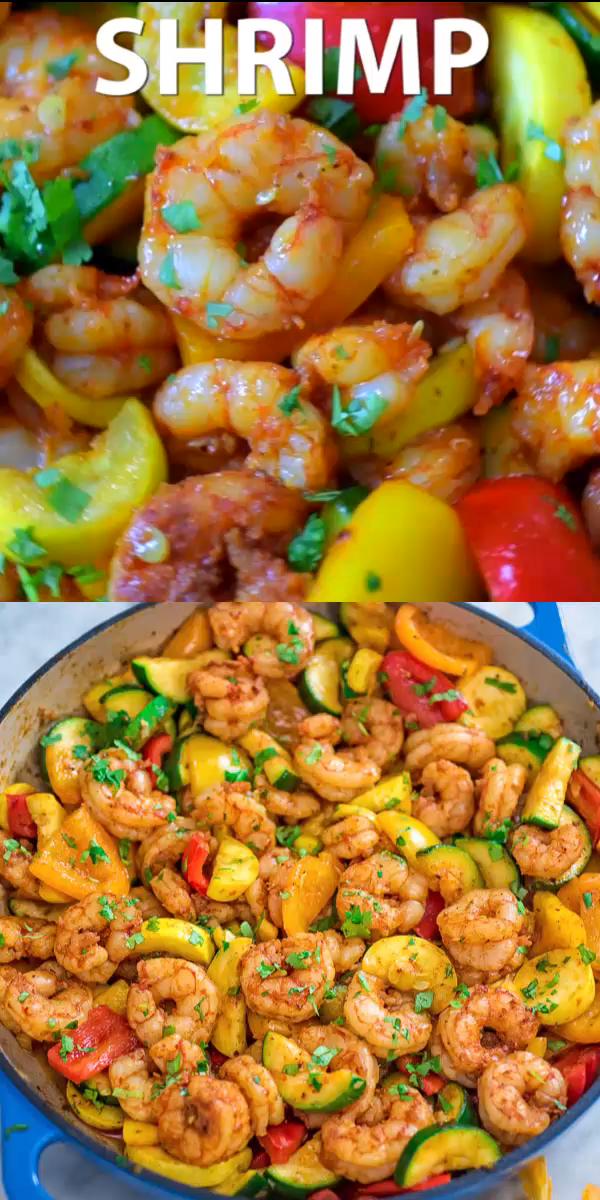 Shrimp and Vegetable Skillet -   14 healthy recipes Dinner seafood ideas