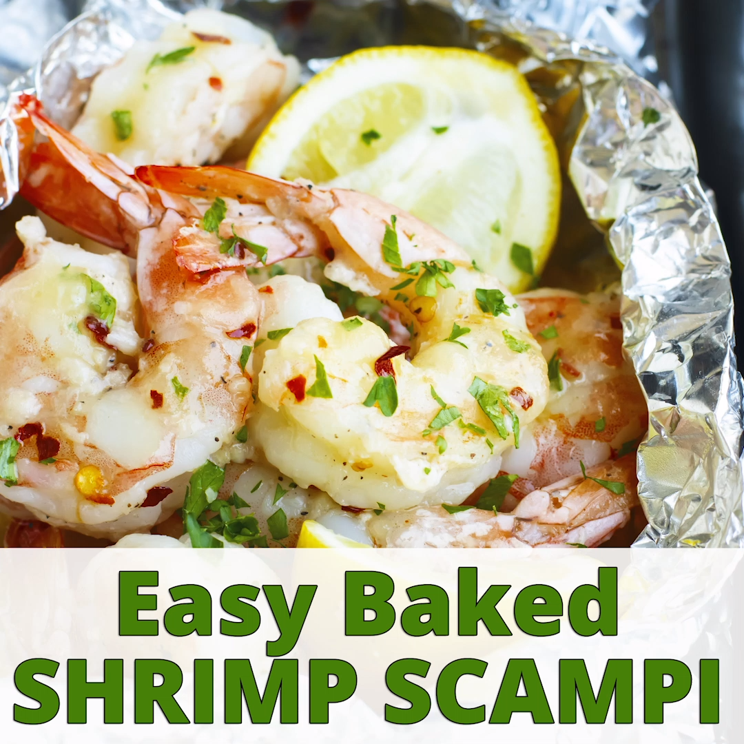 Baked Shrimp Scampi Foil Packets -   14 healthy recipes Dinner seafood ideas