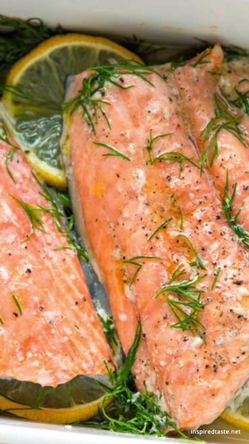 Perfectly Baked Salmon with Lemon and Dill -   14 healthy recipes Dinner seafood ideas