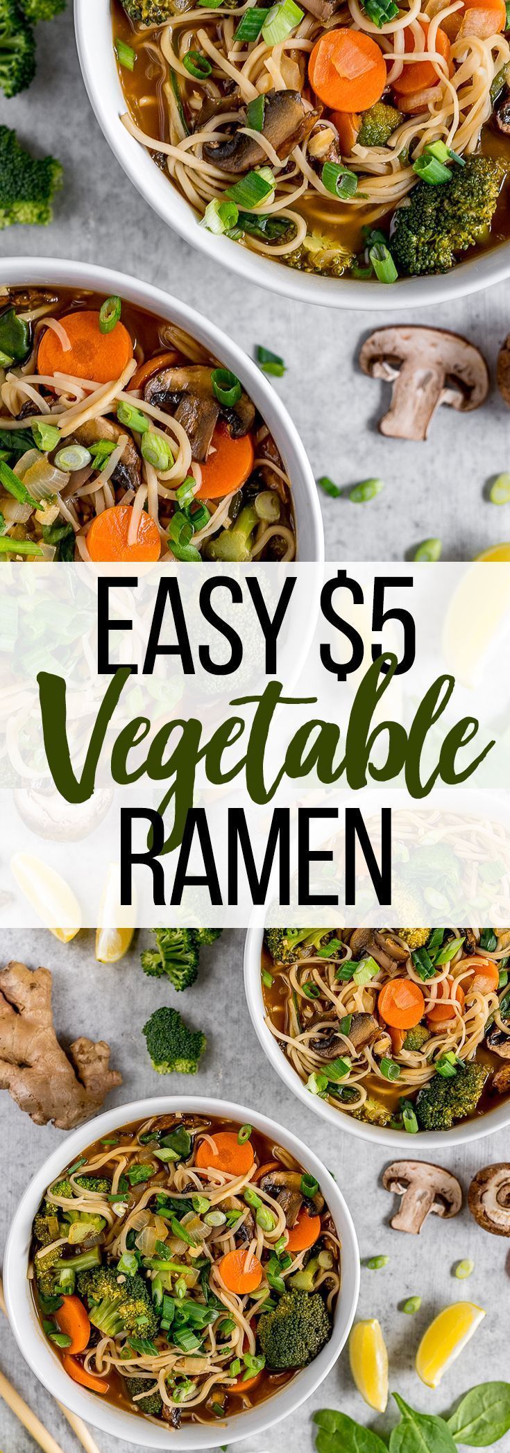 Easy $5 Vegetable Ramen (Oil-free) -   14 healthy recipes Quick oil ideas