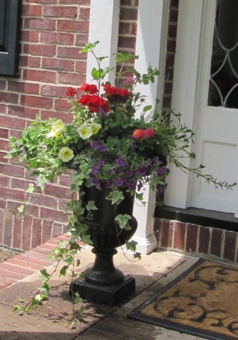 Pretty Front Door Flower Pots Ideas35 Potted Plants Outdoor -   14 planting Outdoor front doors ideas