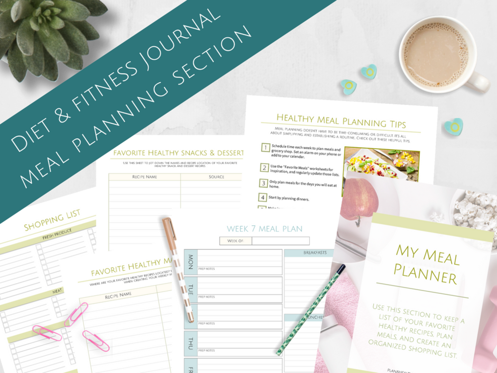 12 Week Epic Diet and Fitness Planner - Goal Setting - Meal Planning - Daily Tracking -   14 weekly fitness Planner ideas