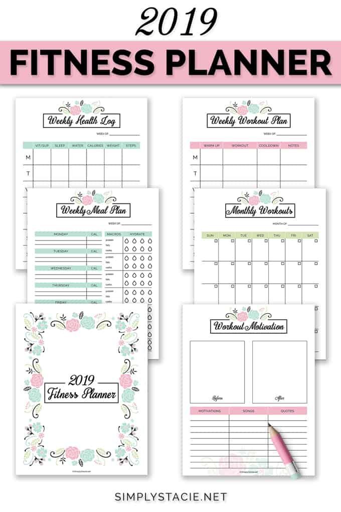 2019 Fitness Planner Free Printable -   14 weekly fitness Planner ideas