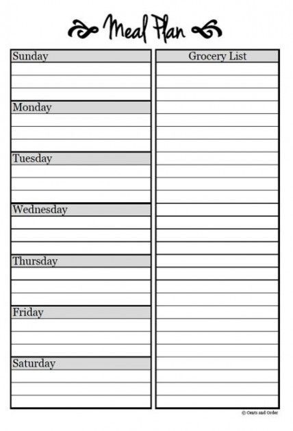 40 Trendy Fitness Planner Printable Free Grocery Lists -   14 weekly fitness Planner ideas