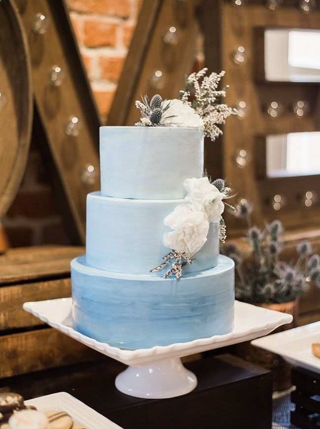 38 Elegant Blue Wedding Cake Ideas You Will Like -   15 cake Wedding blue ideas